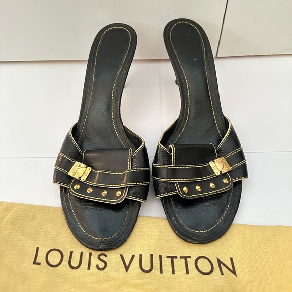 Louis Vuitton Vintage Black with Gold Heels - Leather - Limited Edition - Picture 2 of 5